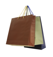 Colorful shopping bags isolated with clipping path for mockup png