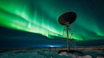 foto de Aurora en el norte polo,. ai generativo