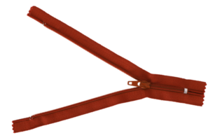 red zipper isolated with clipping path png