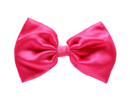 Red satin gift bow. Ribbon. Isolated with clipping path png