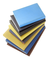 Stack of books isolated with clipping path for mockup png