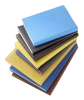 Stack of books isolated with clipping path for mockup png