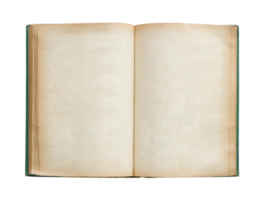 Old book open isolated with clipping path for mockup png