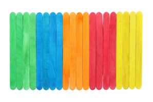 blank colorful wood ice-cream stick isolated with clipping path for mockup png