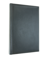 Black empty leather book isolated with clipping path for mockup png