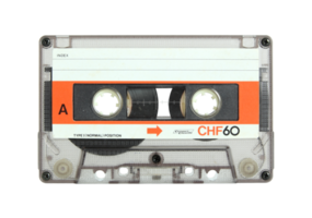 cassette plakband geïsoleerd met knipsel pad png