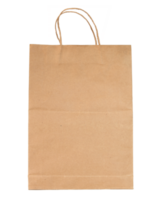 Brown paper bag isolated with clipping path for mockup png