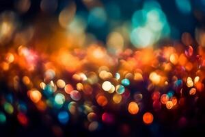 Blurred bokeh background bright blaze. photo