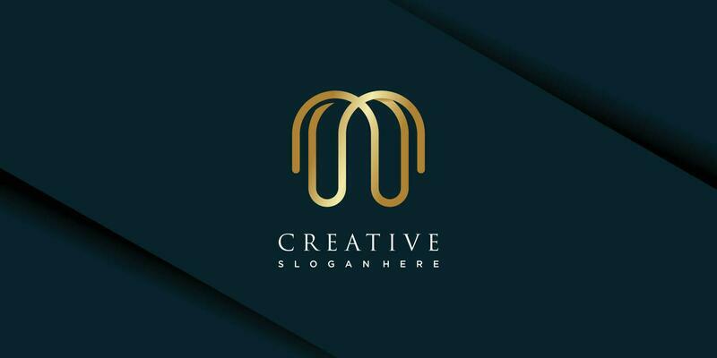 Premium Vector  Initial letter mh logo design creative modern