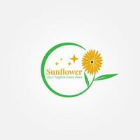 Sunflower Logo Vector Design, Logo Design for flower shop, boutique, beauty, florist, this logo is suitable for your business