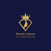 Beauty Queen Logo Graphic Vector Design for salon, Skincare, Spa logo