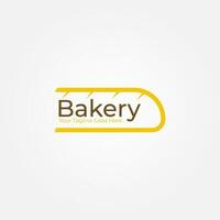 panadería logo vector diseño en amarillo y marrón colores