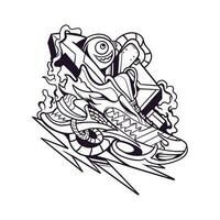 Monsters Sneakers Illustration vector