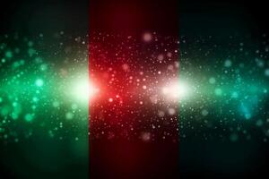 A blurred green light, white light, red light abstract background with bokeh glow, Illustration. photo