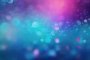 A blurred covalt blue light, pink light abstract background with bokeh glow, Illustration. photo