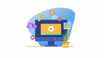 vídeo marketing ícone do agradável animado para seu criativo projeto videos fácil para usar com transparente fundo