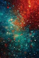 Teeny tiny tulle sparkles glam red and turquoise hd wallpaper, in the style of white, vibrant academia, poured, white and teal, psychedelic. photo