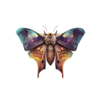 aquarelle mystique papillon de nuit collection clipart ai génératif png