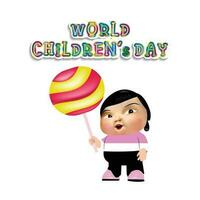 mundo para niños día ilustración vector