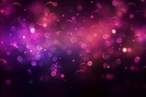 A blurred purple light, pink light abstract background with bokeh glow, Illustration. photo