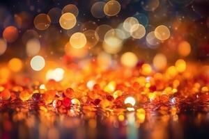 Blurred bokeh background bright blaze. photo