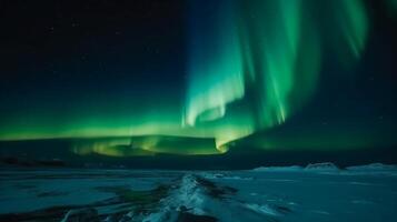 foto de Aurora en el norte polo,. ai generativo