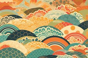 Japanese - patterned summer ripple background. photo