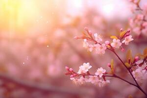 Spring background soft dramy lights. photo