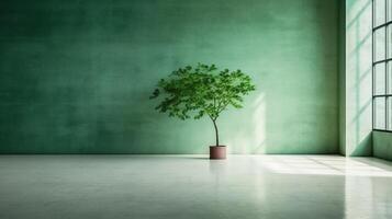 A stunning image of a minimalist green, showcasing the magical elegance found in simplicity. photo