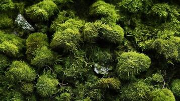 Close up green moss texture. photo