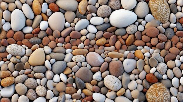 A collection of textured stones in natural light. photo