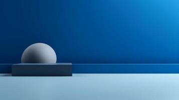 A stunning image of a minimalist blue, showcasing the magical elegance found in simplicity. photo