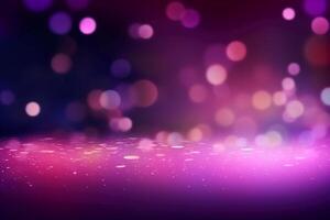 A blurred purple light, pink light abstract background with bokeh glow, Illustration. photo