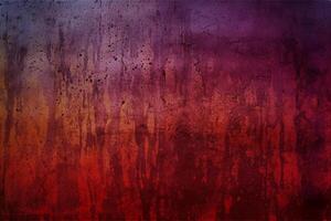 Aged effect overlay. Old film texture. Purple red gradient background with dust scratches. photo