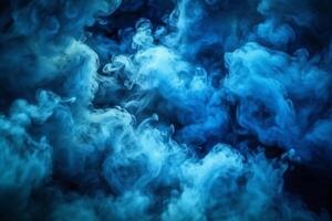 Sky nature cloud smoke black night background for horror blue poster design wallpaper. photo