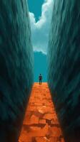 Standing on the edge of eternity. photo