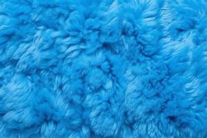 Very peri blue color sheep fur sheepskin rug background Wool texture. AI generative photo