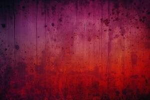 Envejecido efecto cubrir. antiguo película textura. púrpura rojo degradado antecedentes con polvo arañazos ai generativo foto