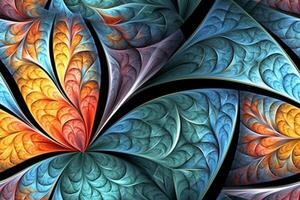 Fractal art, light, cool colors, photo