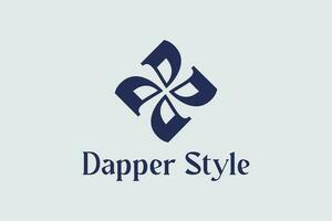 D letter monogram fashion brand modern creative and stylish logo design concept vector