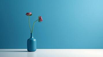 A stunning image of a minimalist blue, showcasing the magical elegance found in simplicity. photo