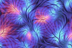 Fractal art, light, cool colors, photo