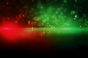 A blurred green light, white light, red light abstract background with bokeh glow, Illustration. photo