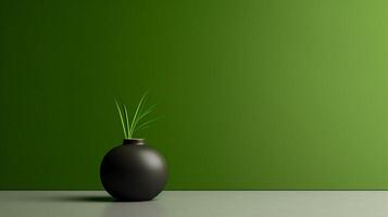 A stunning image of a minimalist green, showcasing the magical elegance found in simplicity. AI generative photo