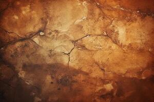 Rock abstract warm dark brown wall background. photo