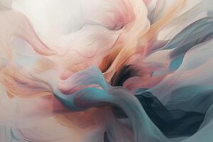 An ethereal and dreamy abstract design featuring soft pastel colors and a gentle, flowing composition. photo