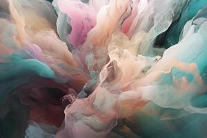 An ethereal and dreamy abstract design featuring soft pastel colors and a gentle, flowing composition. photo