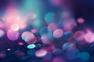 A blurred covalt blue light, pink light abstract background with bokeh glow, Illustration. photo