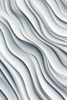 Wavy white Metallic 3D Background. photo