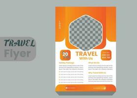 travel flyer design for business vector